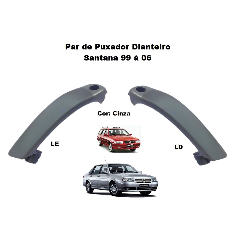 Par Puxador De Porta Dianteira Santana 2000 2001 2002 2003 2004 2005 2006