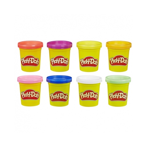 KIT COM 8 POTES MASSINHA DE MODELAR COLORIDA PLAY DOH