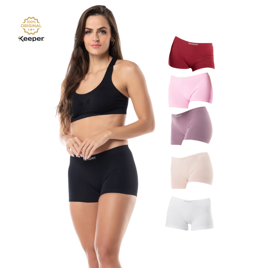 Calcinha Boxer Alta Qualidade Boyshort Sem Costura - Keeper