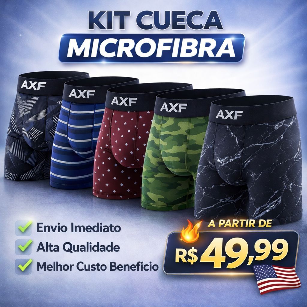 Kit 10 Cuecas Boxer Roupas Masculinas