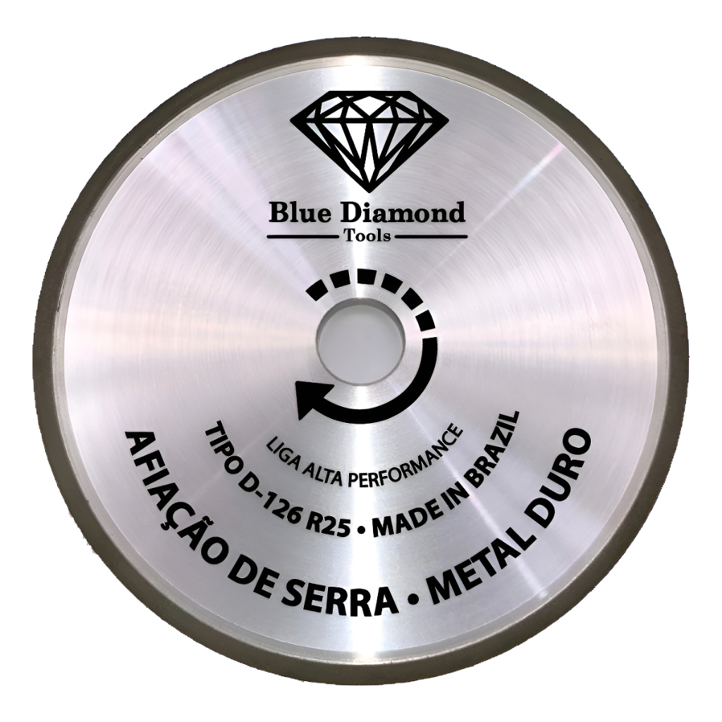 Rebolo Diamantado 4A2 Concentração 100 marca Blue Diamond Tools afiação de serra c/ Widia