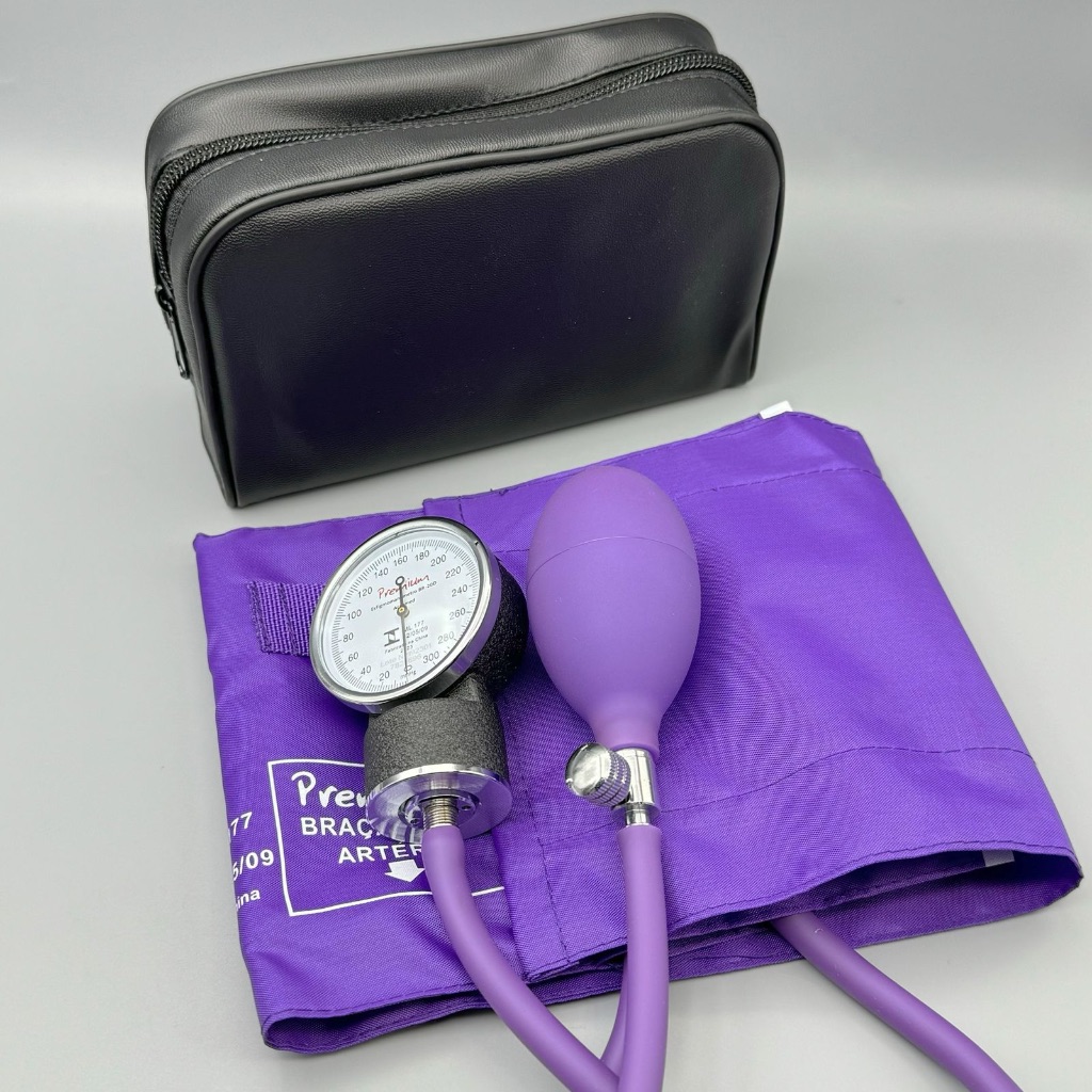 Esfigmomanômetro Aneróide Premium Roxo Lilás Ideal Para Enfermagem Estudantes Aparelho Pressão