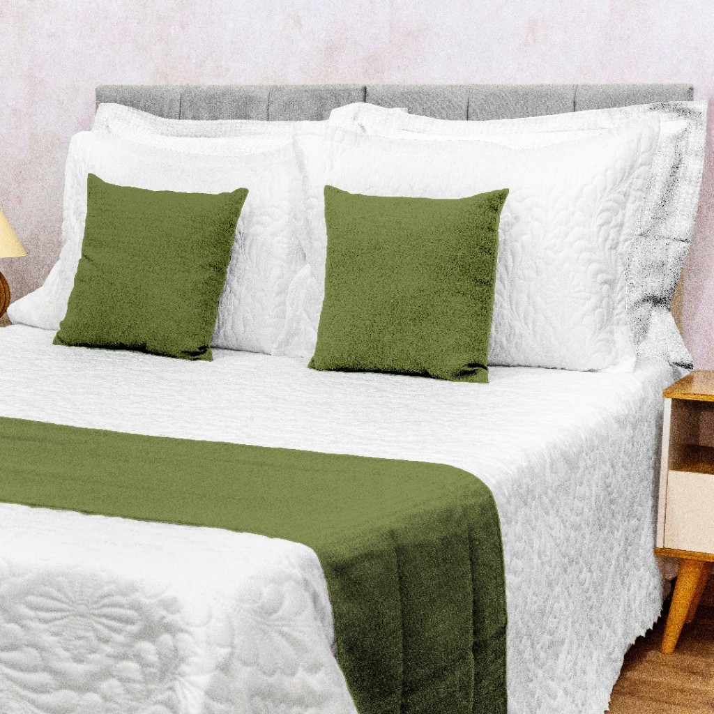 Kit Peseira Queen + 2 Capas de Almofadas Piquet Favinho Decoração Para o Seu Quarto