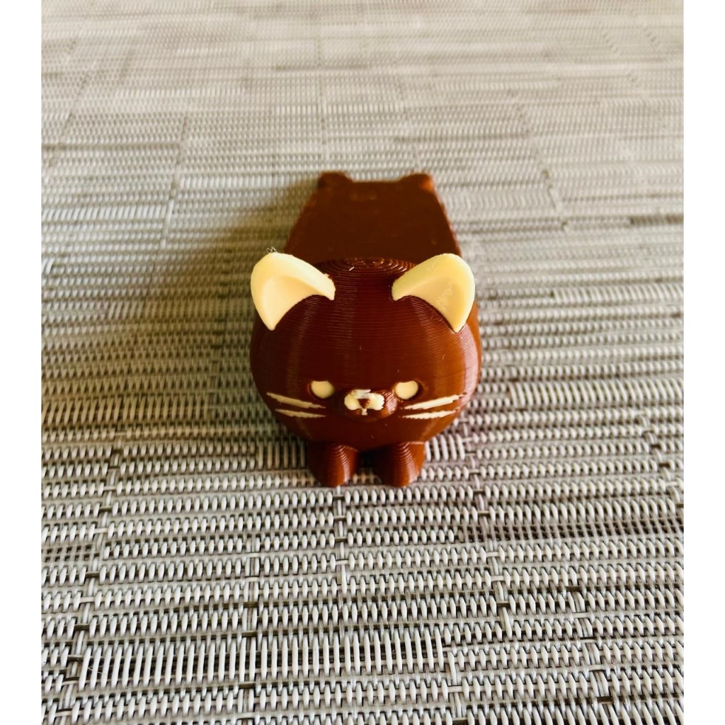 Kit 2 Suportes Trava Porta Gatinho Aparador Peso Cunha Calço Divertido Plástico Impressão 3D
