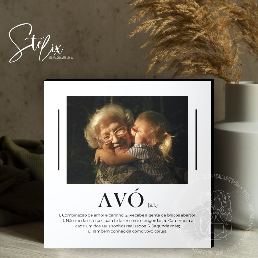 Quadro Personalizado Significado de Avó e Avô Lançamento Exclusivo Presente Avô Presente Avó