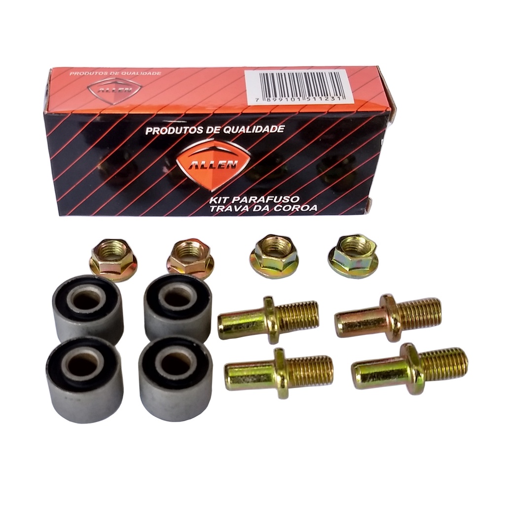 Bucha da Coroa Honda CG 125 / Today / Titan ATÉ 99 / Titan 125 00 a 04 KIT 4 Bucha + 4 PRIS + 4 Porca (allen)