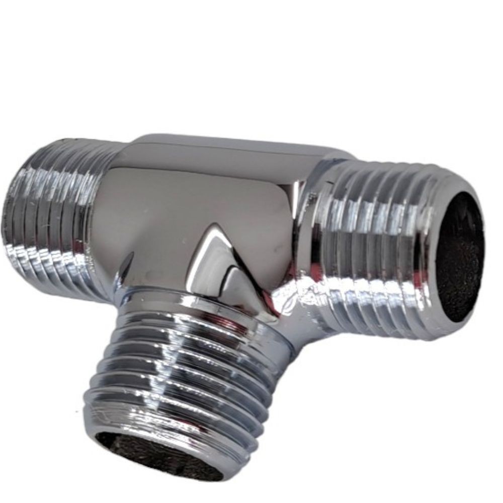 Tee Rosca Macho 1/2 Ideal Para Ligação De Monocomando Cromado