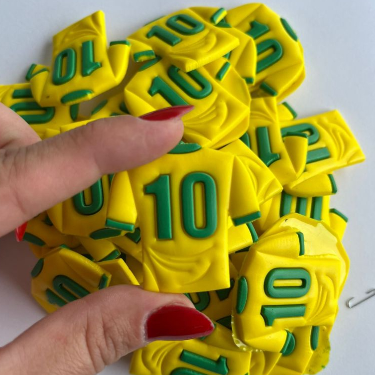 KIT APLIQUE EMBORRACHADO  BRASIL, PACTE COM 20 PEÇAS