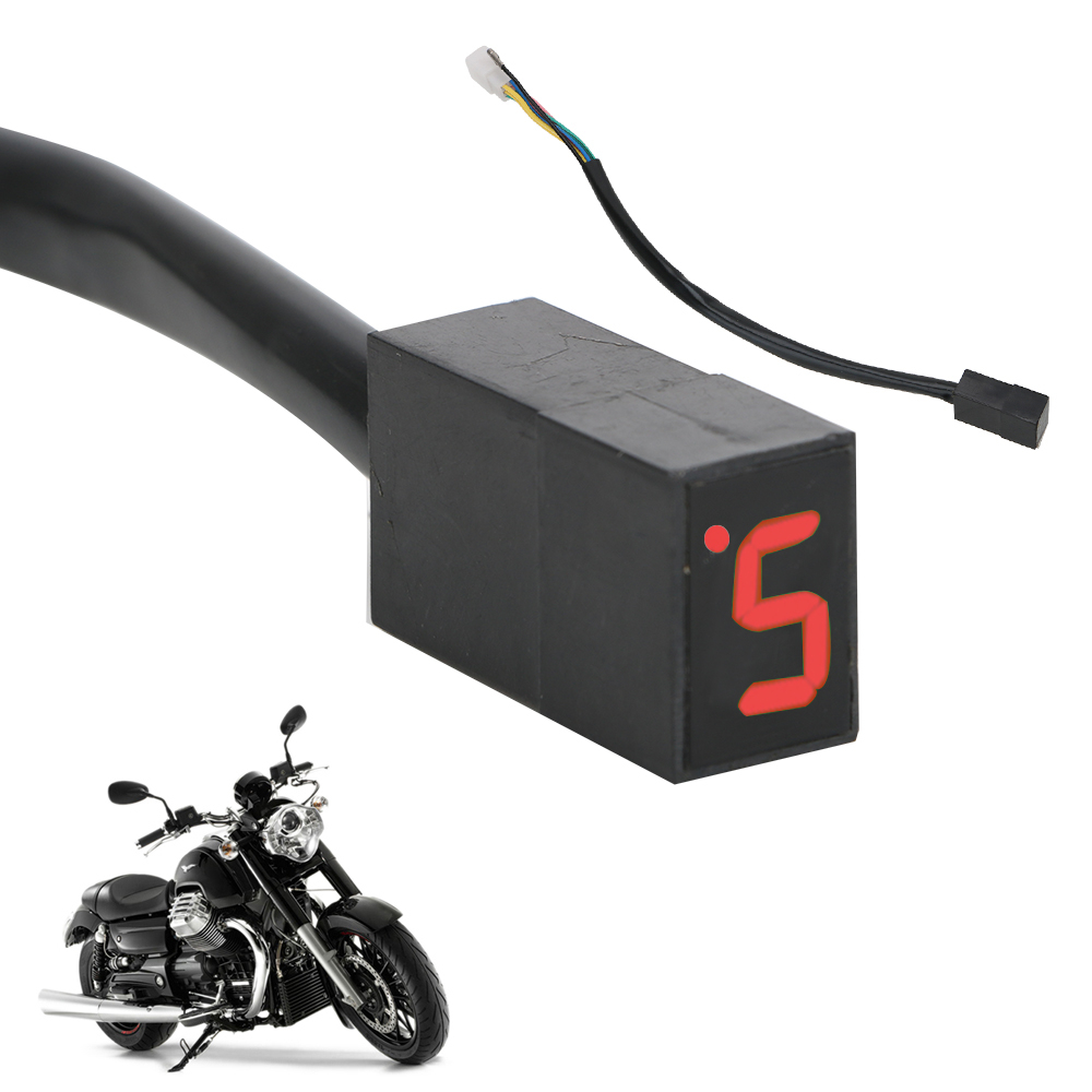 1Pc Indicador Universal De Engrenagem De Motocicleta Digital Montagem Direta 0-5 Alavanca Do Sensor De Motos Acessórios