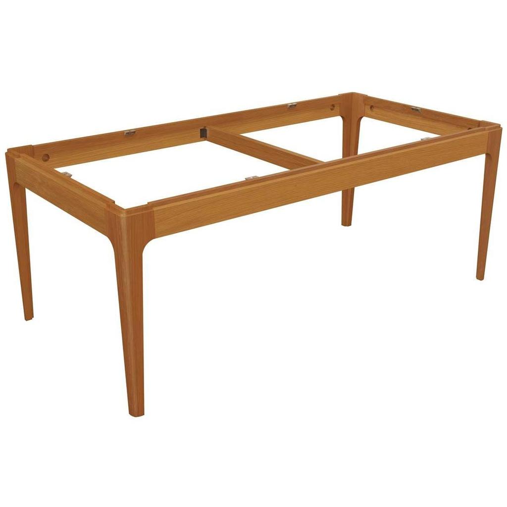 Base Mesa de Jantar Mira BAM004-CA Madeira Maciça s/ Tampo Carvalho - Kappesberg