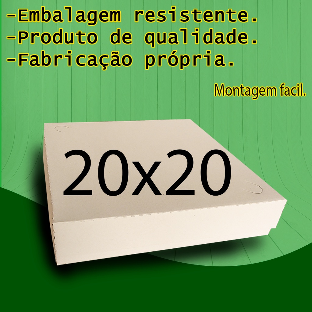 10 Caixas para Salgados, Doces e Esfihas 20x20x8 (10 Unidades)