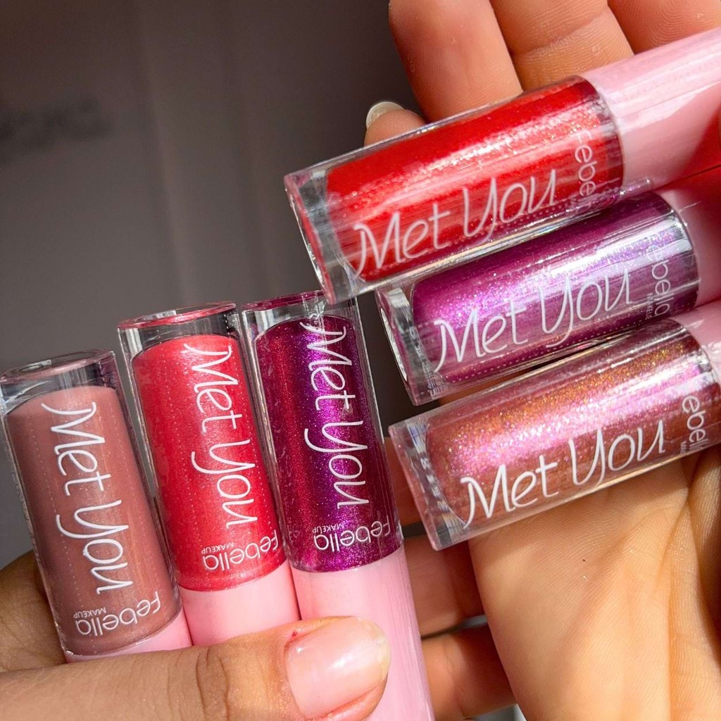 Lip Gloss Brilho Labial Glitter Brilhante Met You Febella