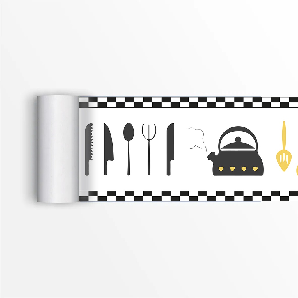 Faixa Decorativa Adesiva Papel De Parede Cozinha