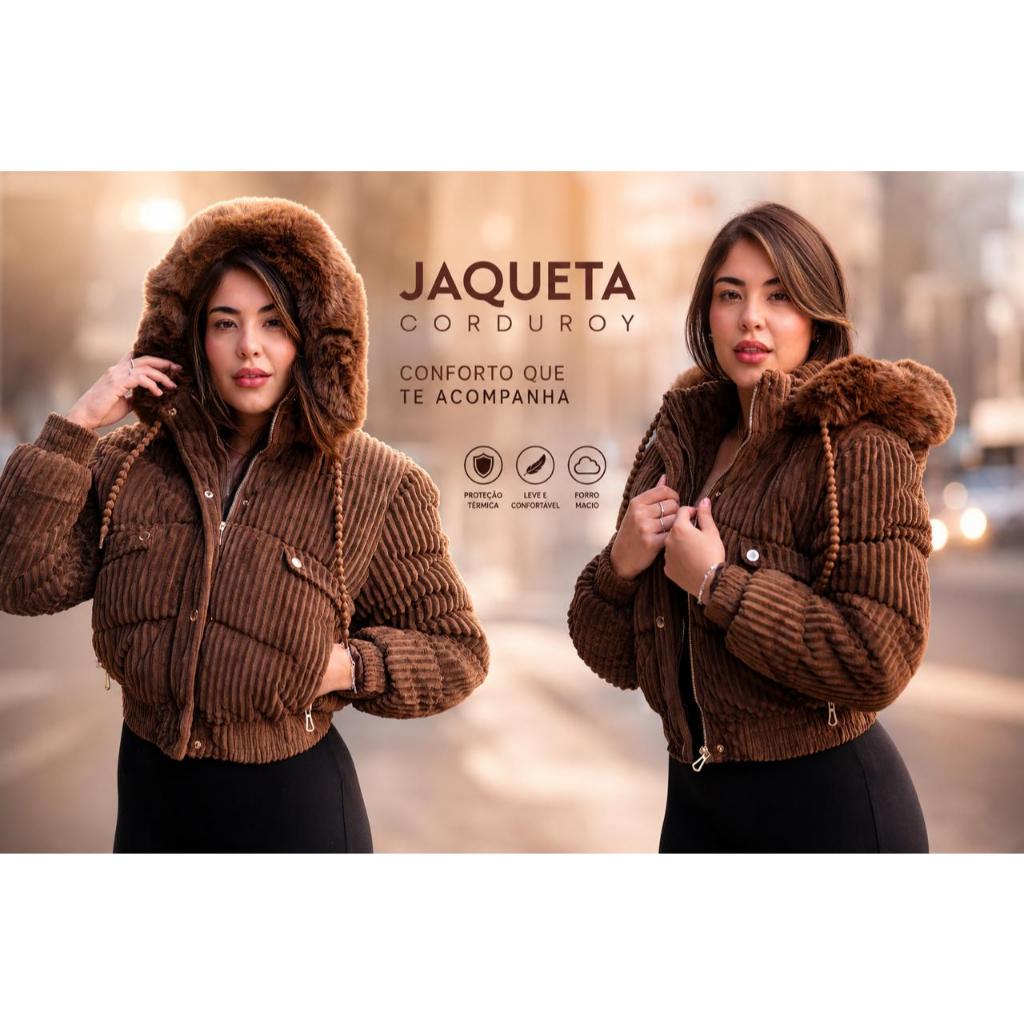 Bobojaco feminino com capuz/ jaquetinha quente com pelinhos/ blusa de frio feminina/ buff Coteler