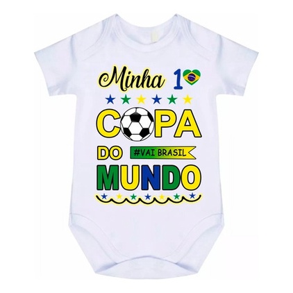 Body Bebê Minha Primeira Copa Cód 9076
