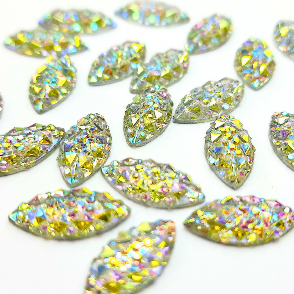 Chaton Navete Cascalho 7x15mm - Furta Cor - Base Reta