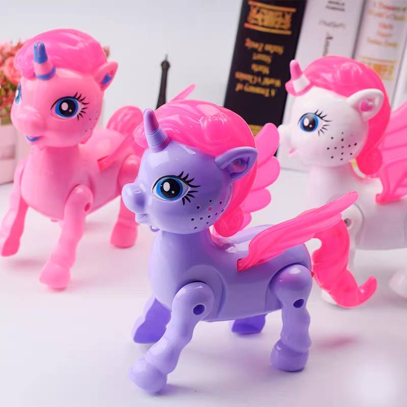 brinquedo de Unicórnio  animal de estimação que anda com luz E música eletrônico