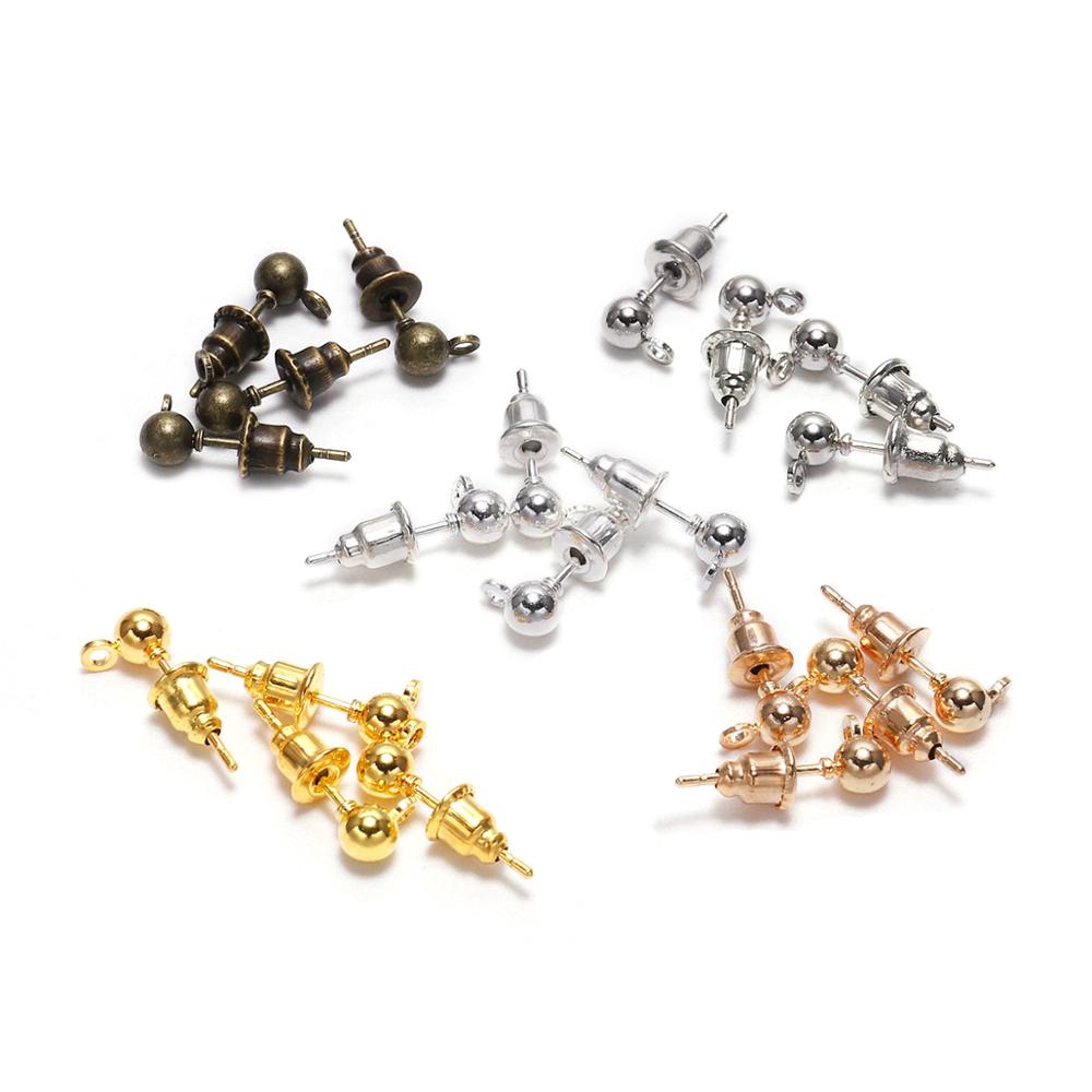 50pcs/Lote 3/4/5mm Pino De Prata Encontrados Básico Pinos Básicos Conector Para Acessórios De Bijuteria
