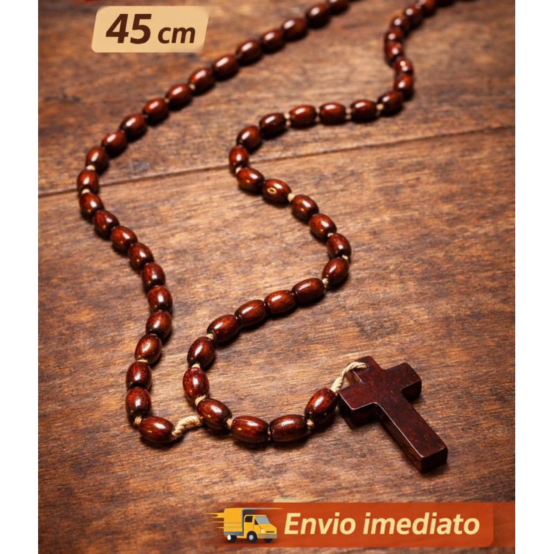Terço de Madeira simples - Para rezar - quaresma - católico - presente de batizado