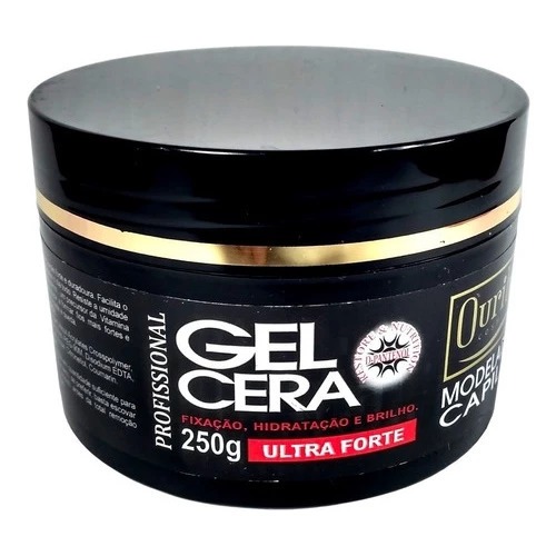 Gel Cera Modelador Capilar Ultra Forte Ouribel 250g – Fixação, Hidratação e Brilho