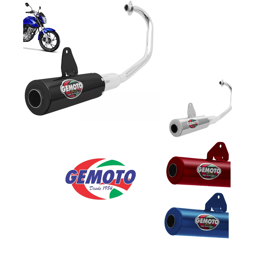 ESCAPE GEMOTO TITAN FAN 150 2014 A 2016 RACING MODELO TORBAL