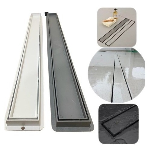 Ralo Banheiro Linear Oculto Seca Piso 6x90 Invisível Sifonado