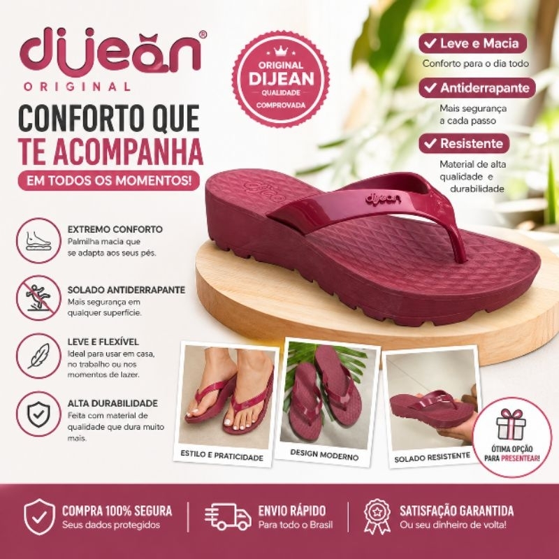 Tamanco sandálias ortopédica feminina Dijean original Ana Bela salto ideal para esporão e dor na coluna