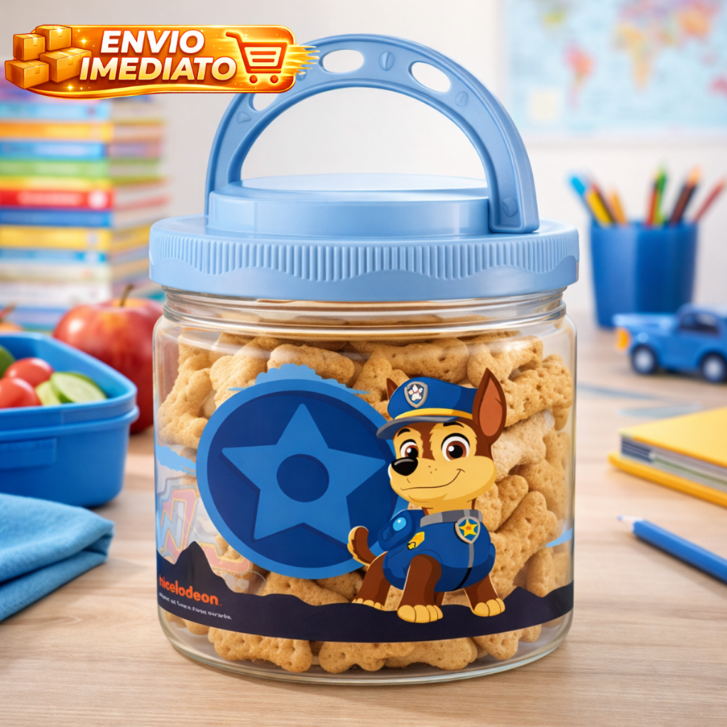 Pote Patrulha Canina Multiuso Biscoito Bolacha Para Lanche Escolar Volta As Aulas Lancheira Infantil
