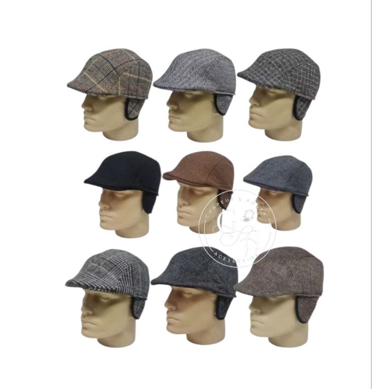 Boina Masculino Com Proteção de Orelha Estilo Italiano