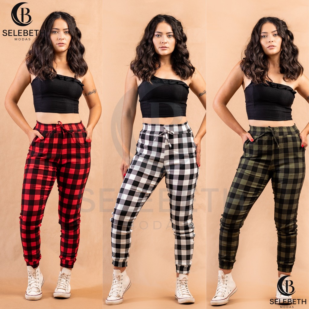 Calça Jogger Xadrez