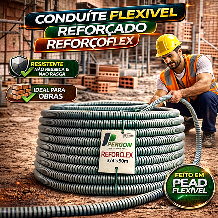 ✨3x4 com 50 metros, Conduíte Cinza ideal para ? Paredes e pequenas ? Lajes Conduíte Corrugado Eletroduto DN25 Canduit