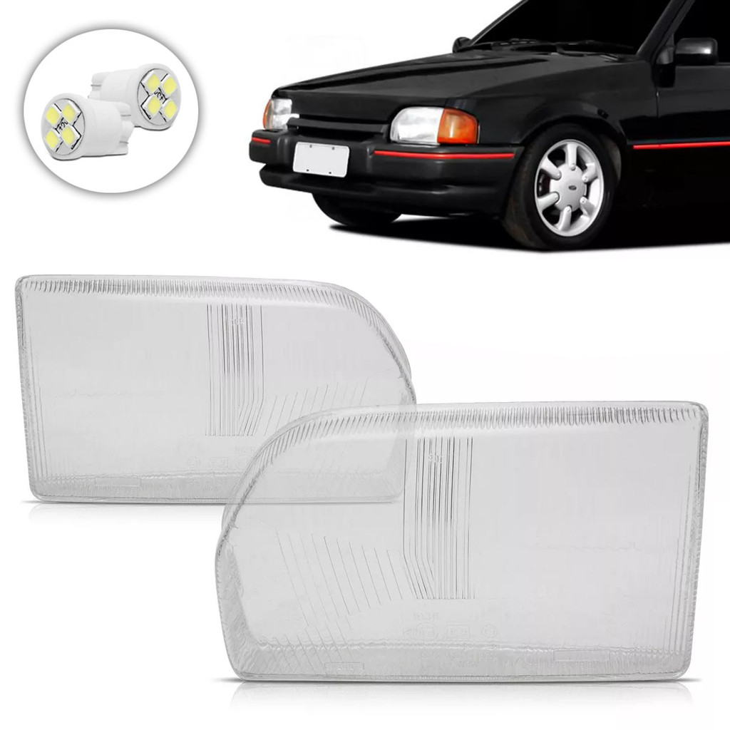 Lente Farol Ford Escort Hobby 1987 1988 1989 1990 1991 1992 1993 1994 1995 1996