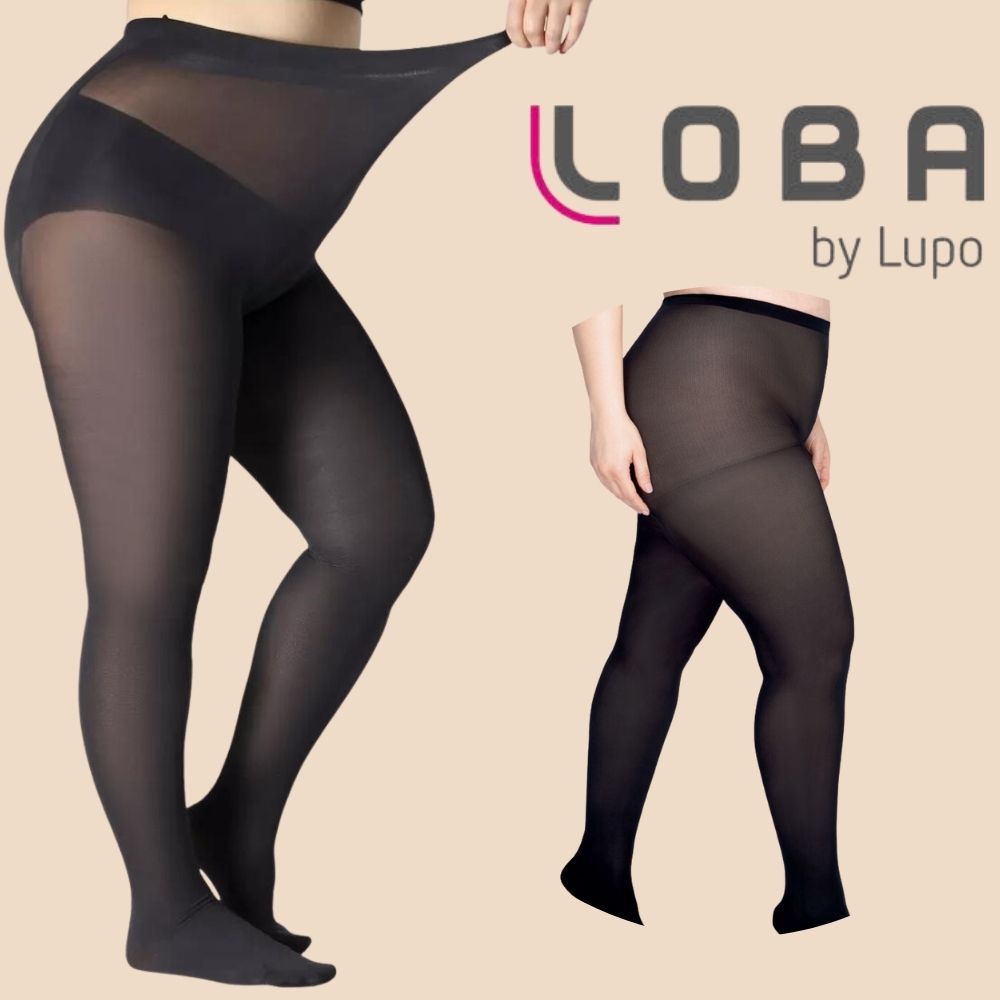 Meia Calca Lupo Fio 40 Plus Size Feminina Classica Loba Opaca Preta Tamanhos Grandes Especiais