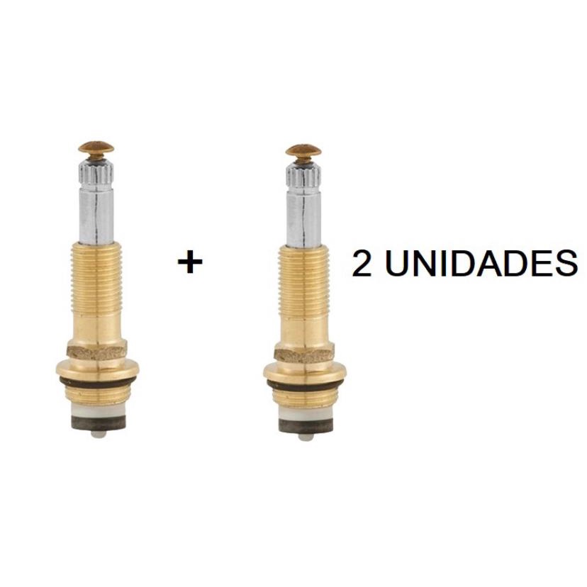 2 Reparo de Cabeçote Para Chuveiro Registro de Pressão 1416 Pistão Cromado 16 estrias