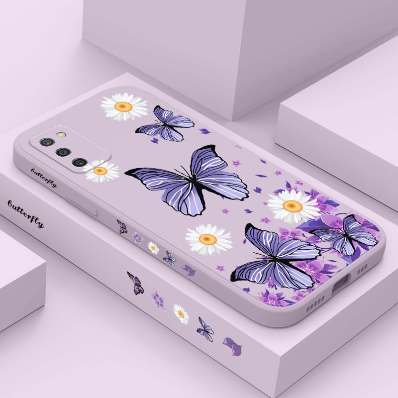 Capa De Celular Para Samsung Galaxy A03 A03S A03 Core A13 A04 A04S 4G 5G A13 Borboletas Púrpura Design Criativo