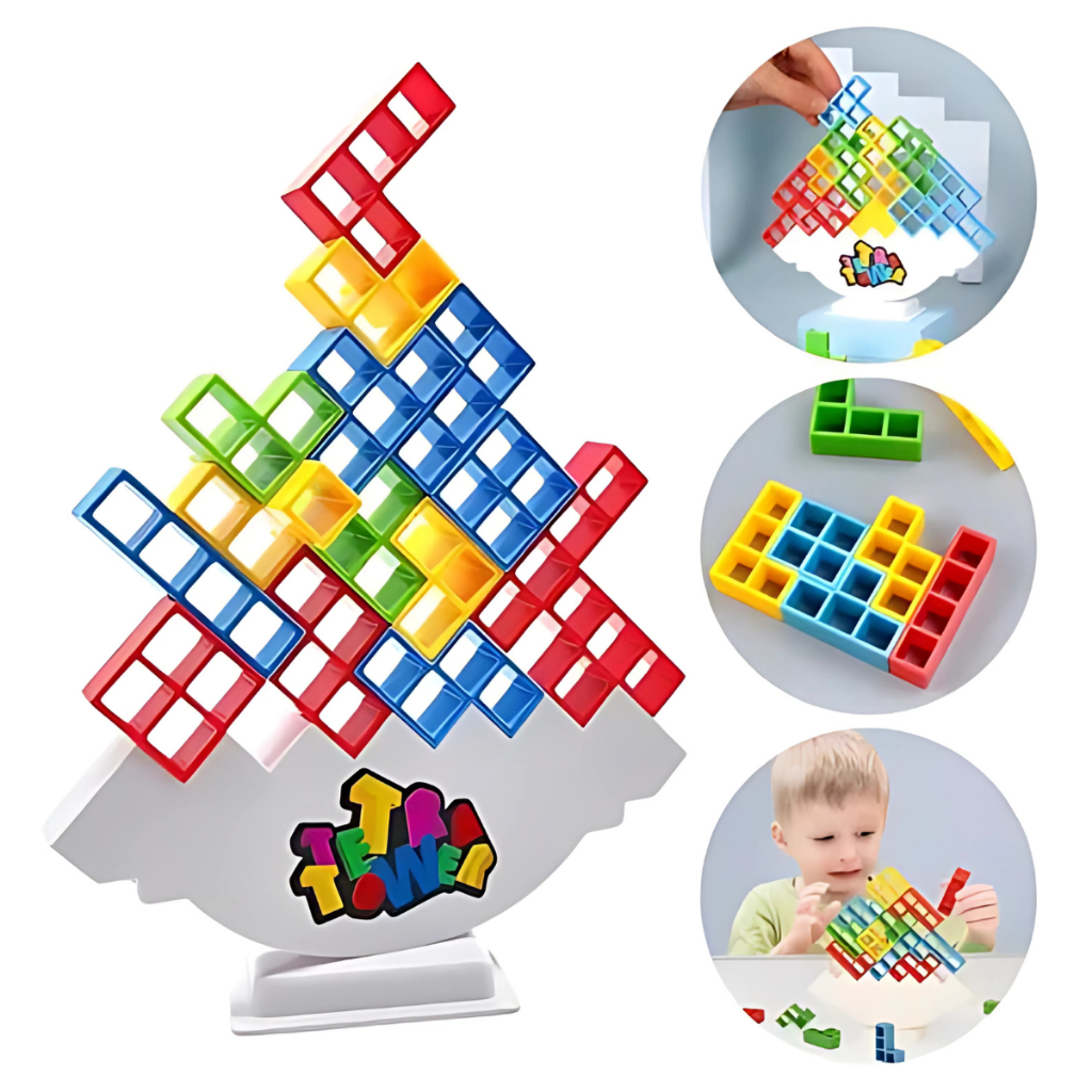 Jogo Tetra Tower Torre Equili Tetris Caiu Perdeu Original
