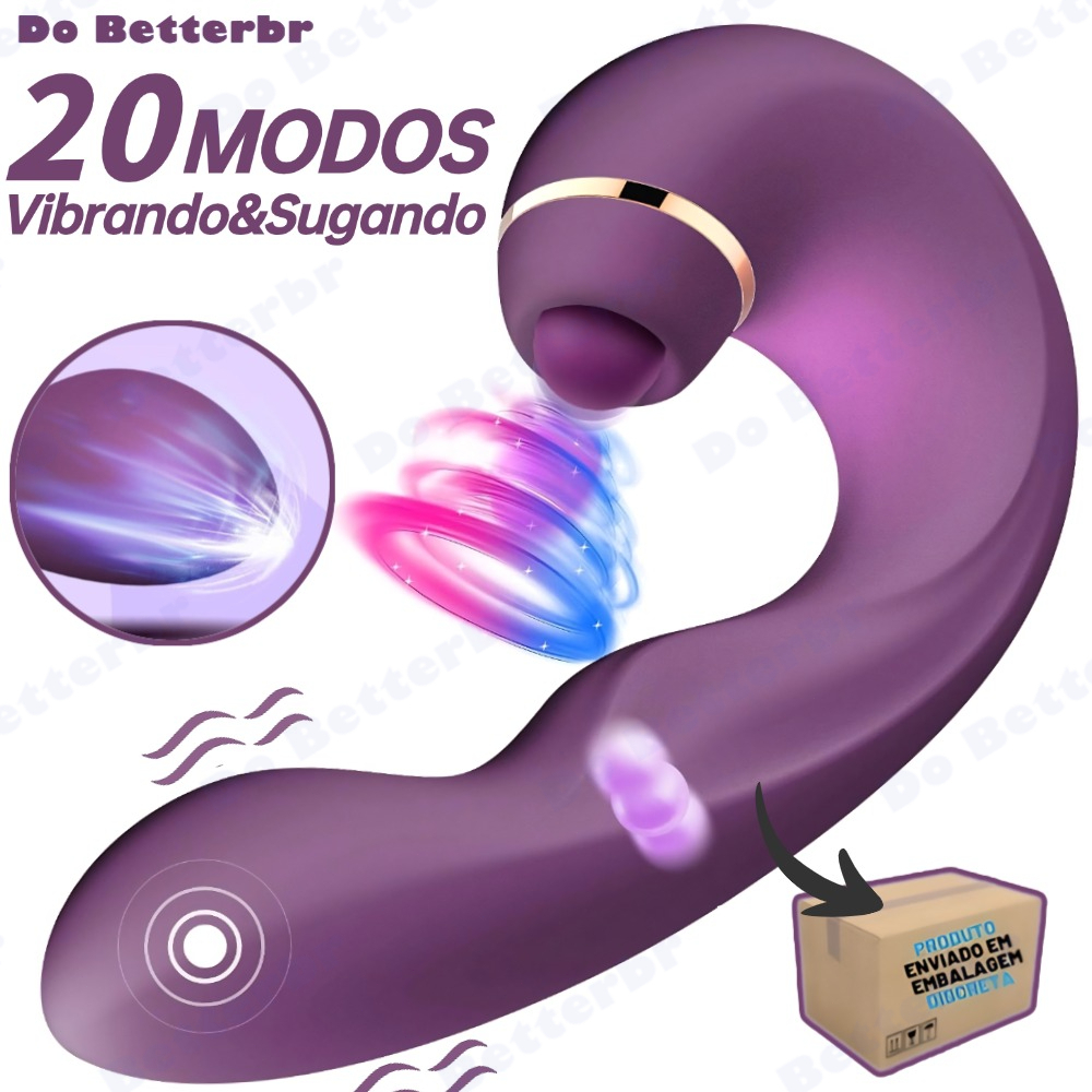 Vibrador e Estimulador Clitoriano Recarregável Miltifuncional 3 Em 1 ZDB-25 Vibração Alongamento E Sucção 20 funções