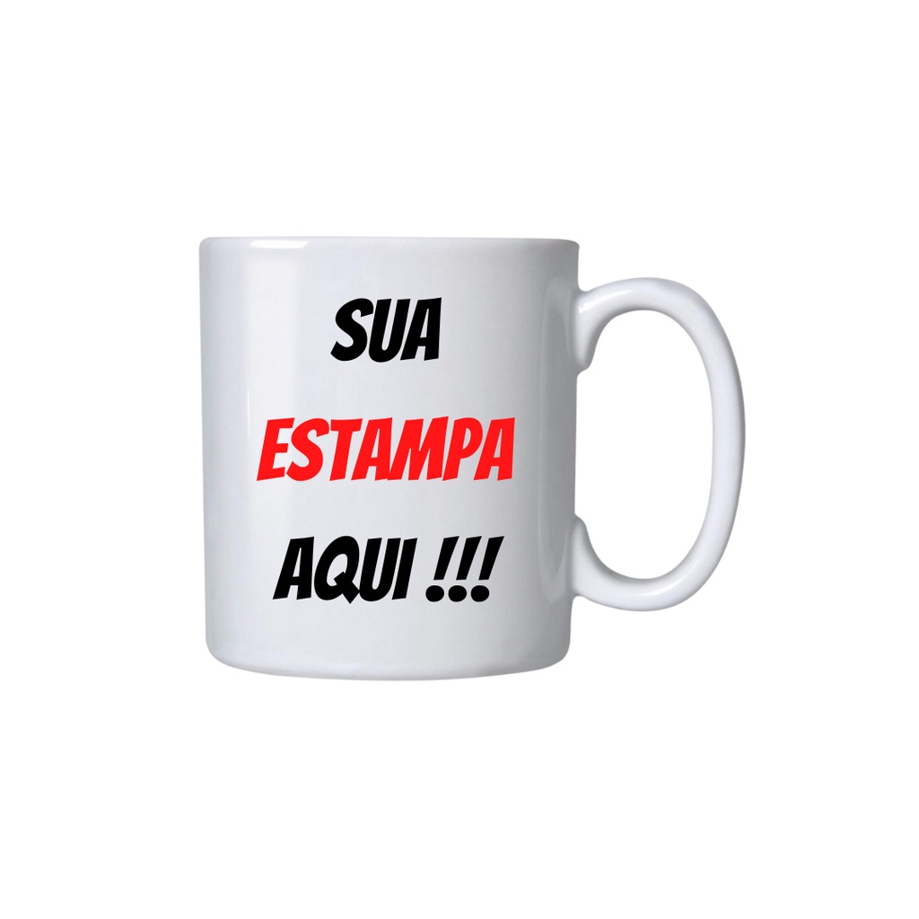 Caneca Porcelana Sua Arte Aqui Frete Rápido