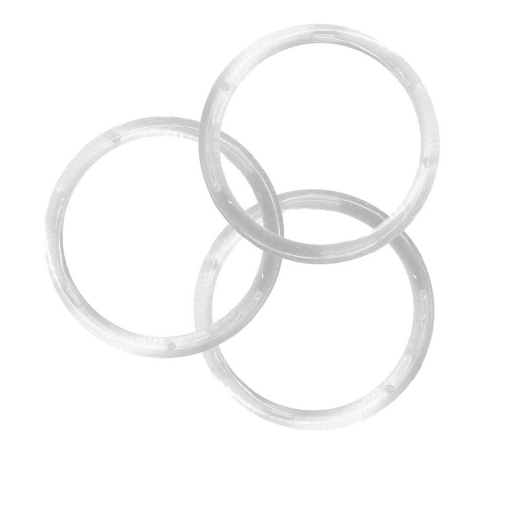 Argola de Plástico Acrílica - Transparente - 50mm - 50 Peças