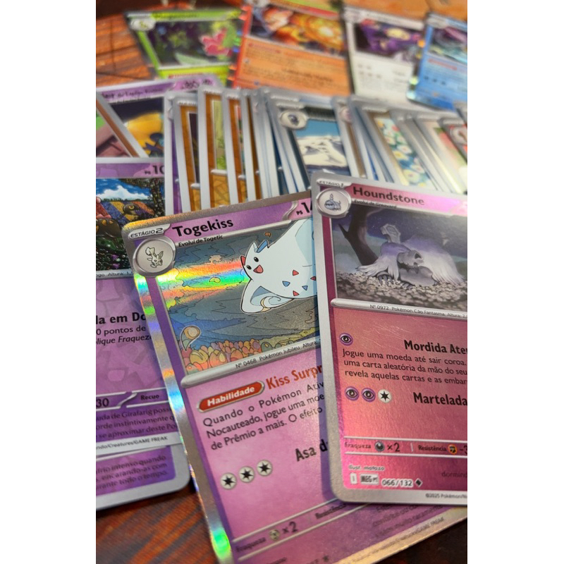 Lote De 50 Cartas Pokémon Originais Brilhantes Em Português