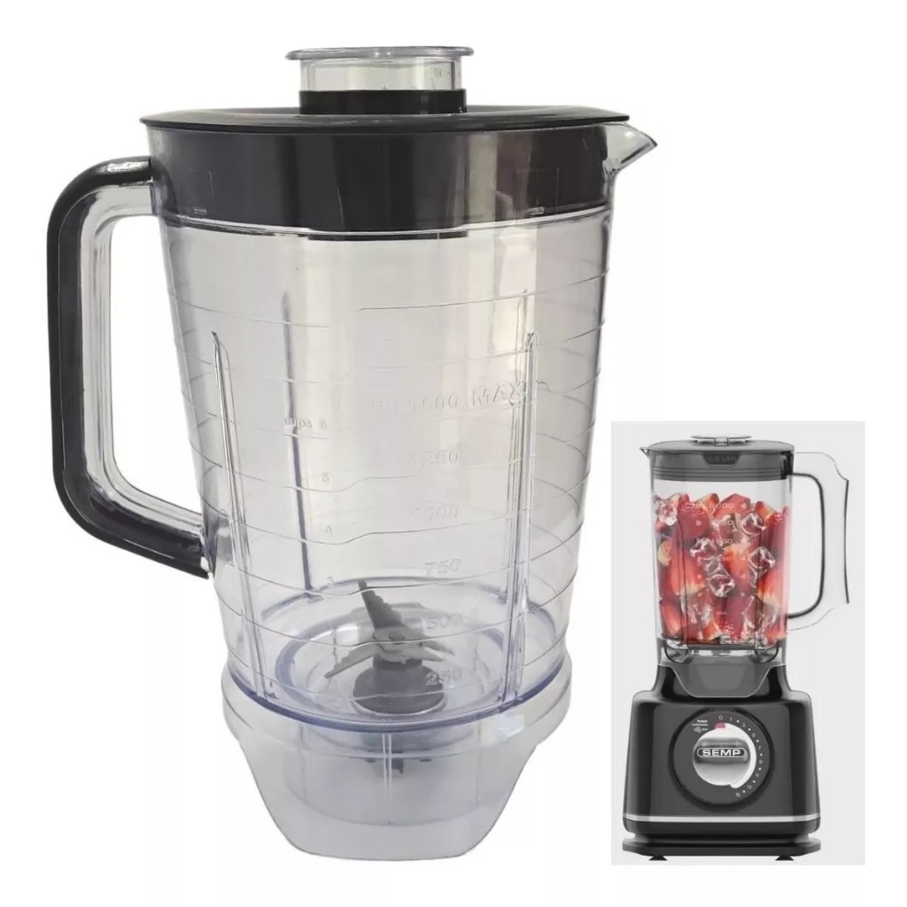 Copo Liquidificador Semp Easy LI6019 LI Preta ou Vermelha Jarra Compatível Alta Qualidade Envio Rápido