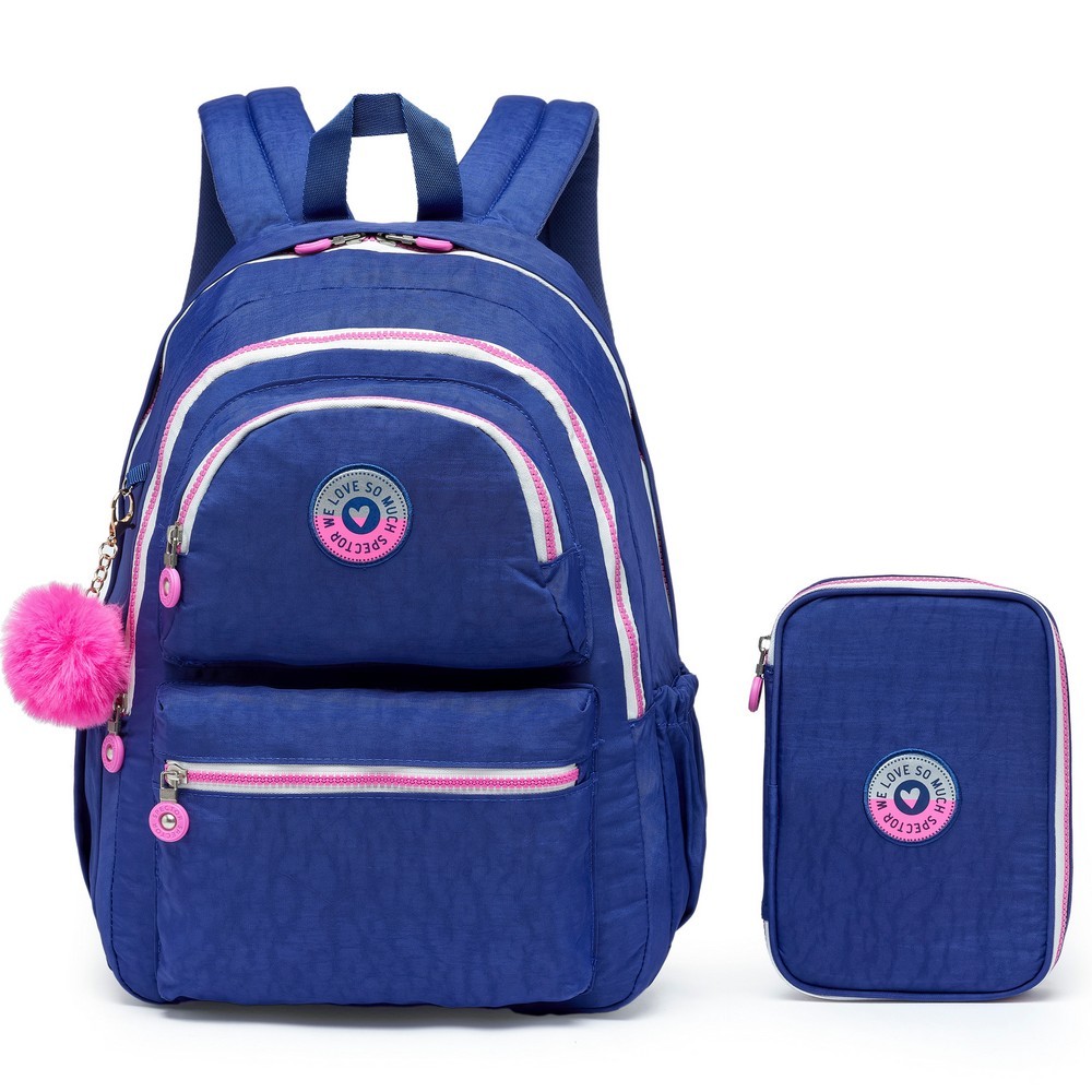 Mochila Reforçada Escolar Feminina Estojo Faculdade