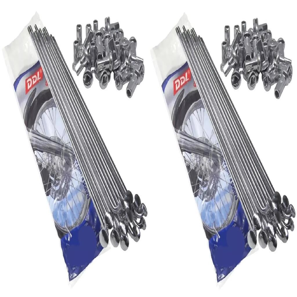 RAIO DA RODA YAMAHA CROSSER 150 FREIO A DISCO KIT DIANTEIRO + TRASEIRO 4MM CROMADO DDL
