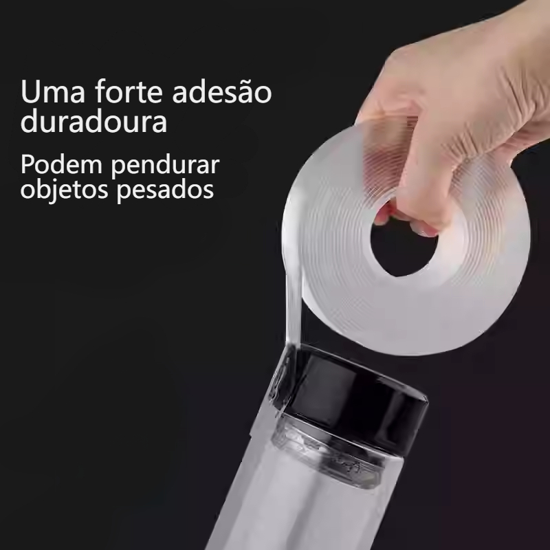 Fita dupla face de nanotecnologia sem marcas, adesão forte, transparente