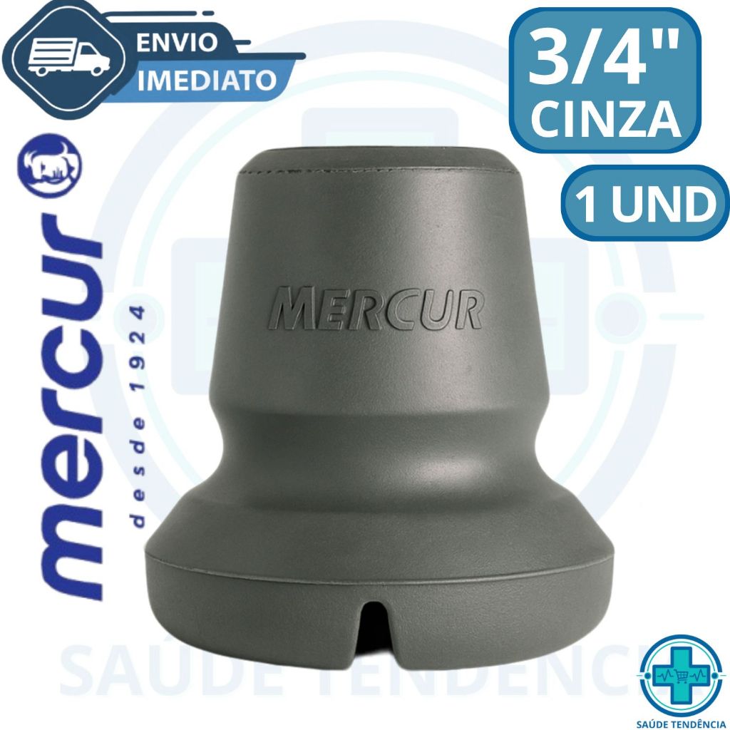 Ponteira 3/4 Articulada Para Bengala Cinza Mercur