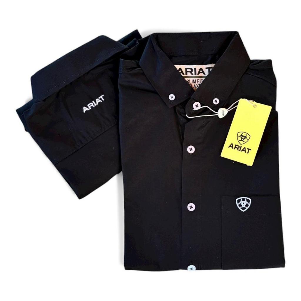 Camisa Country Ariat Manga Curta Masculina Slim Fit Ajuste Perfeito Conforto Premium