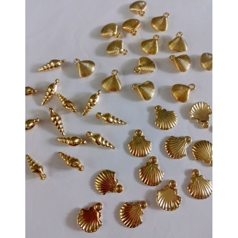 Pingente Fundo do Mar Dourado 20/40/60/100 Peças