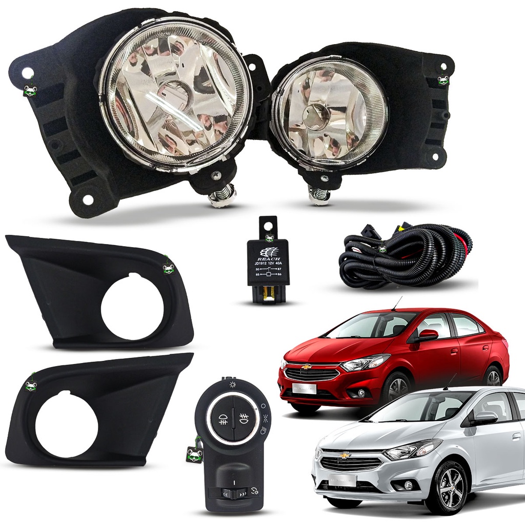 Kit Farol Auxiliar de Milha Com Moldura Prisma LT 2018 2019