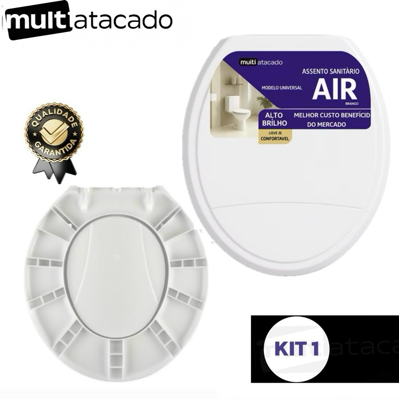Assento Sanitário OVAL Tampa de Vaso Tabua Universal Preto  Branco vaso tampa de vaso banheiro