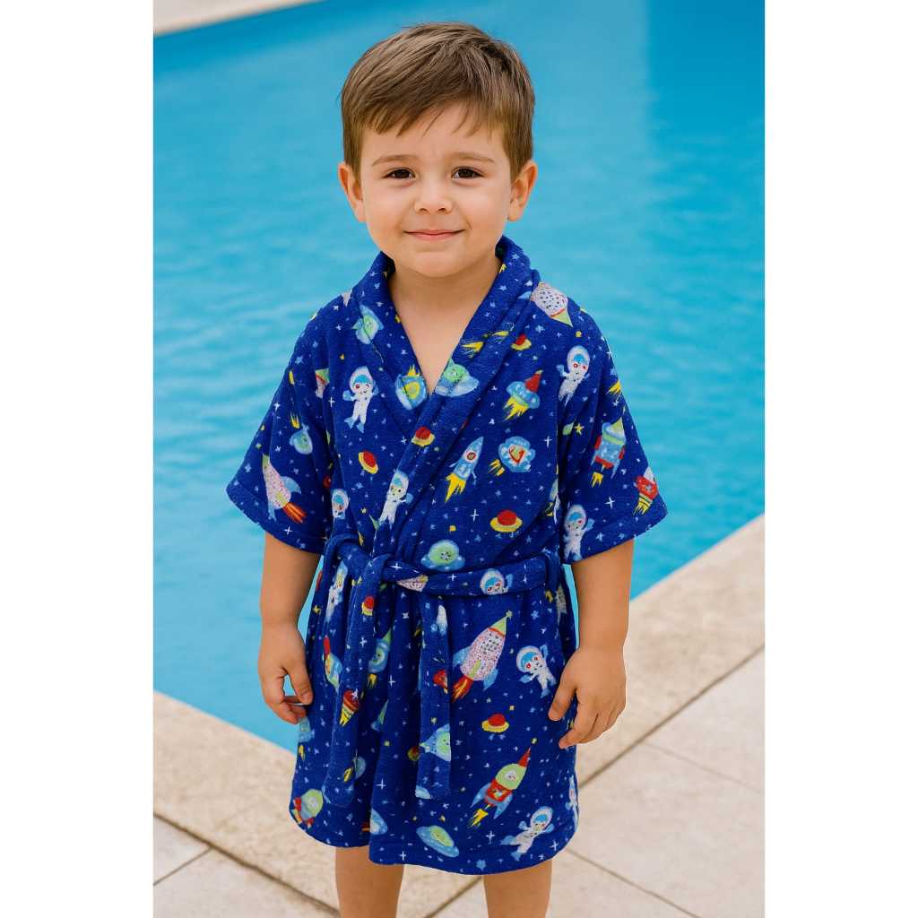 Roupão Infantil Atoalhado Premium MENINOS E MENINAS